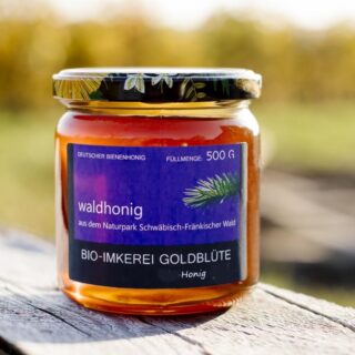 Würzig, flüssiger Waldhonig 500 g Glas